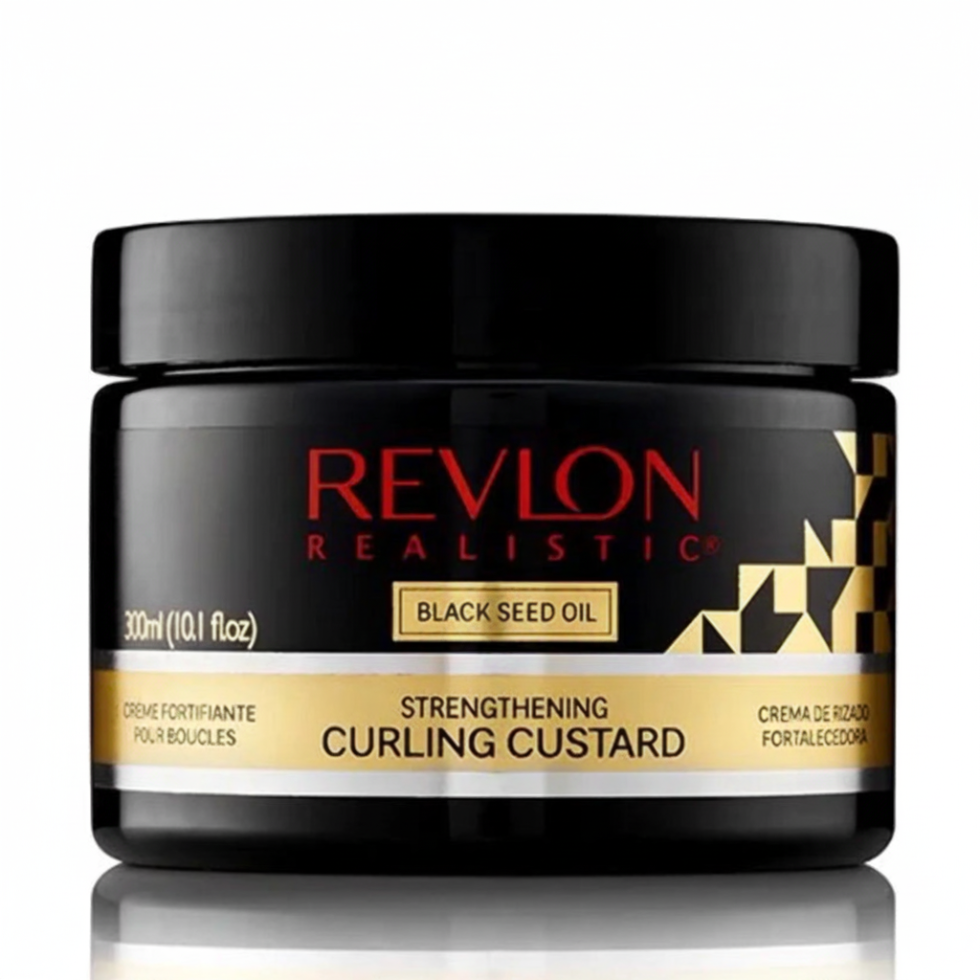 revlon realistic black seed oil curling custard defines curls strengthens hair adds shine frizz control