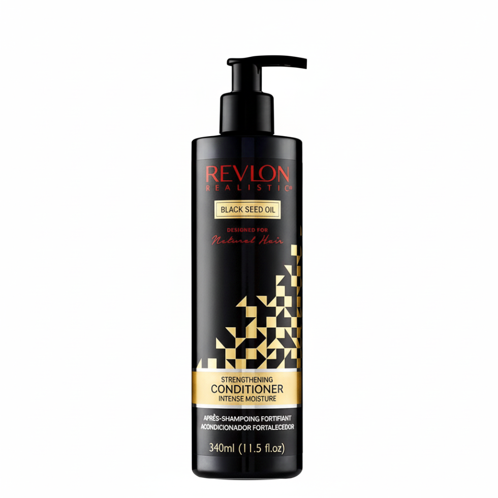 revlon realistic black seed oil strengthening conditioner nourishes hair boosts shine reduces breakage