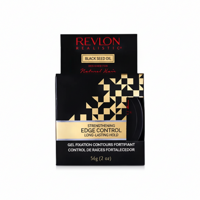 Revlon Realistic Edge Control 2oz | Black Seed Oil Long-Lasting Hold & Shine