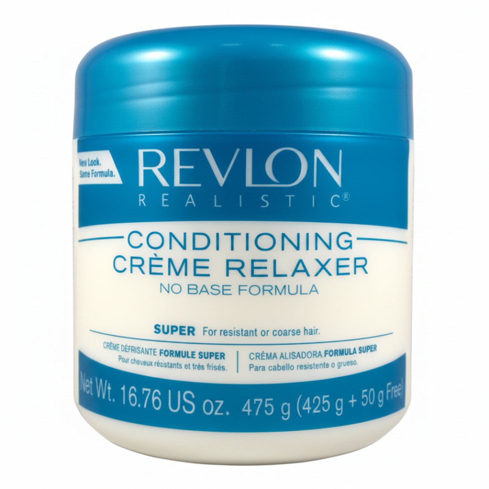 revlon conditioning creme relaxer super strengthens straightens coarse hair smooth shiny finish