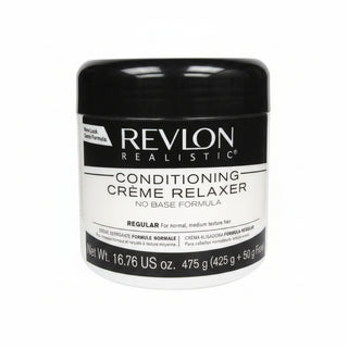 revlon realistic conditioning creme relaxer regular smooths straightens hair adds shine soft manageable