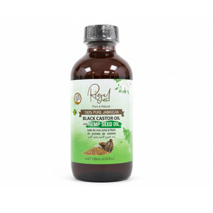 rigel black castor oil hemp seed oil for hair skin nails hydration repair care