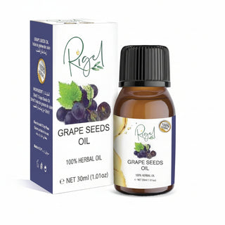 Rigel grape seed kernel oil 30ml for hair growth scalp nourishment and strengthening hair