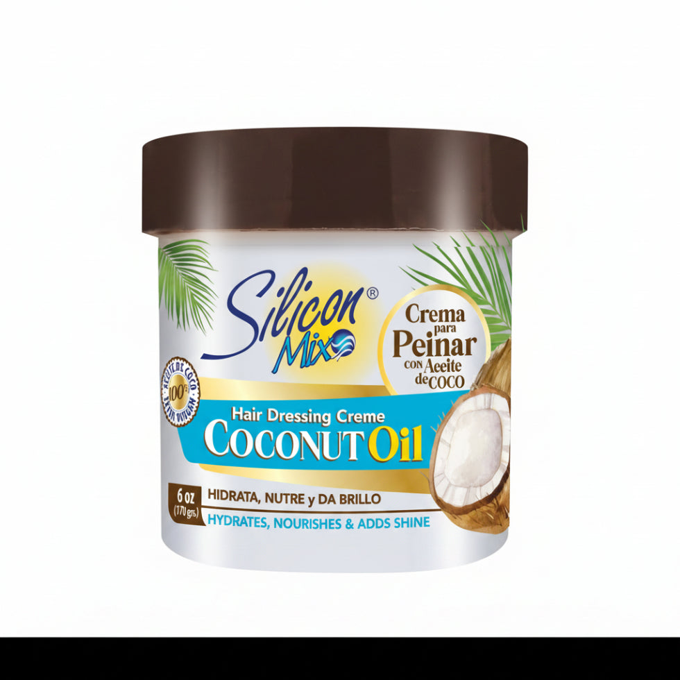 rivas silicon mix coconut oil styling cream 6oz moisture curl control frizz free smooth shiny hair