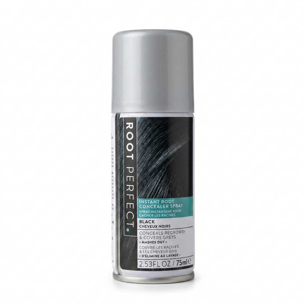 root perfect black hair color 75ml grey coverage natural shine permanent black hair dye for salon quality home use styling look