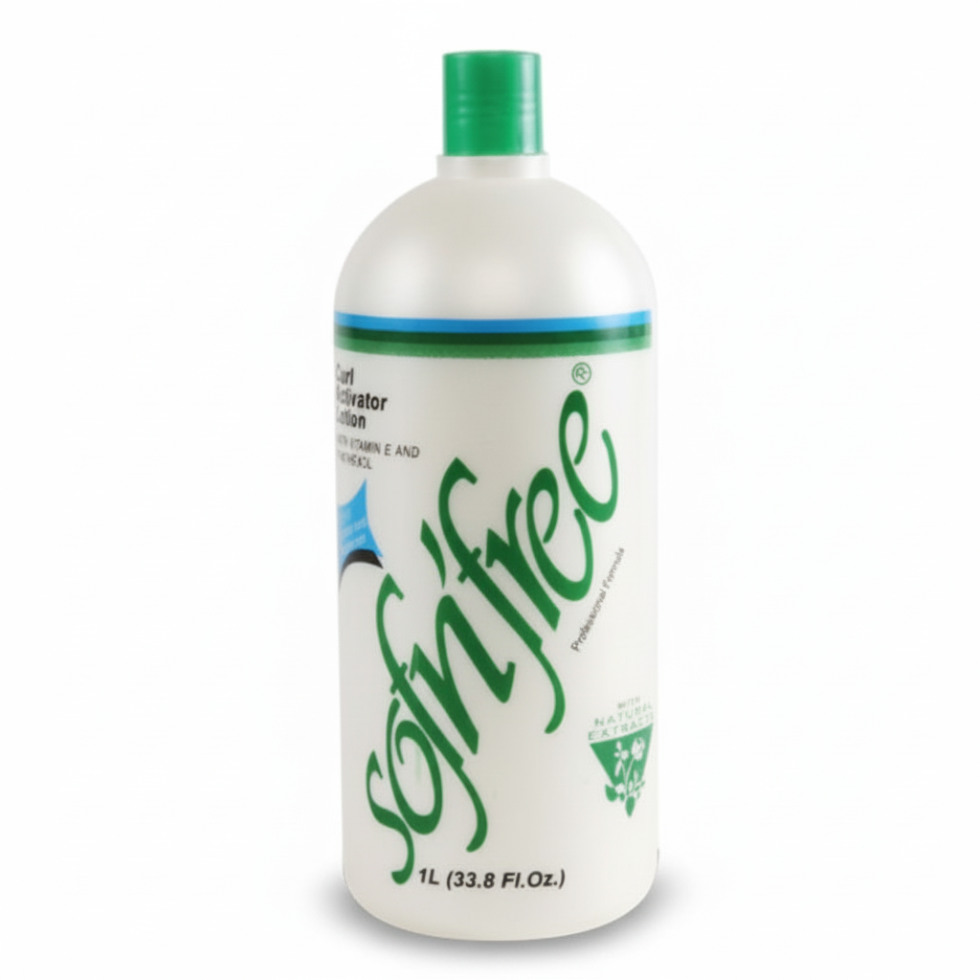 SOFNFREE curl activator lotion defines moisturizes and revives curls