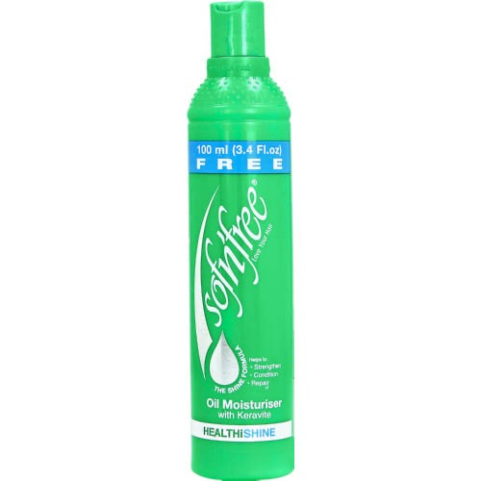 SOFNFREE oil moisturiser with Keravite hydrates and strengthens hair