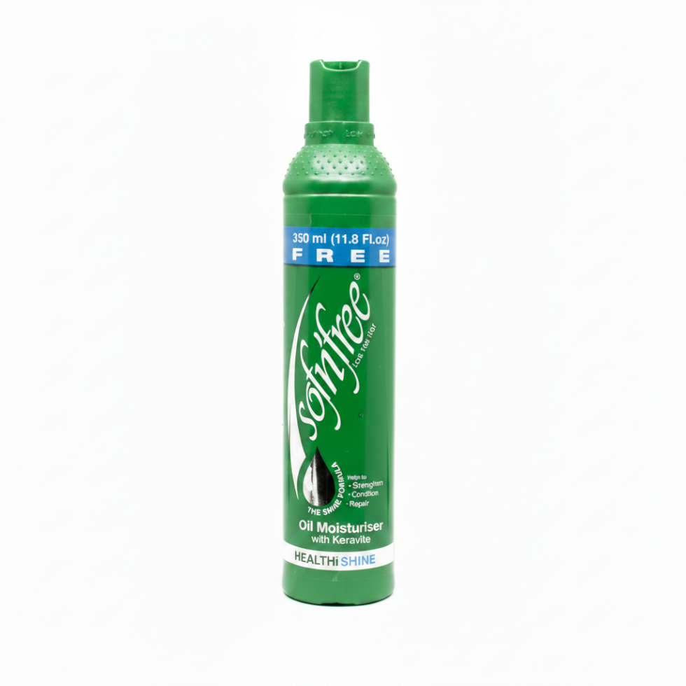 SOFNFREE oil moisturiser with Keravite hydrates and strengthens hair