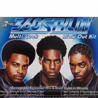 s curl 360 stylin multi look blow out kit 2 applications hair styling kit for textured hair