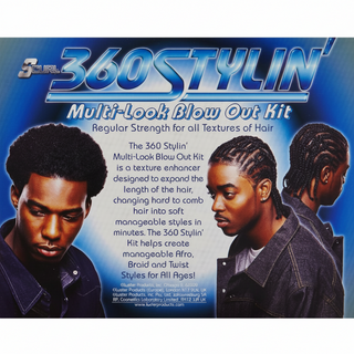 s curl 360 stylin multi look blow out kit 2 applications hair styling kit for textured hair