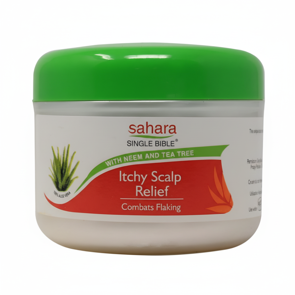 Sahara single bible itchy scalp relief combats flaking and soothes dry irritated scalp