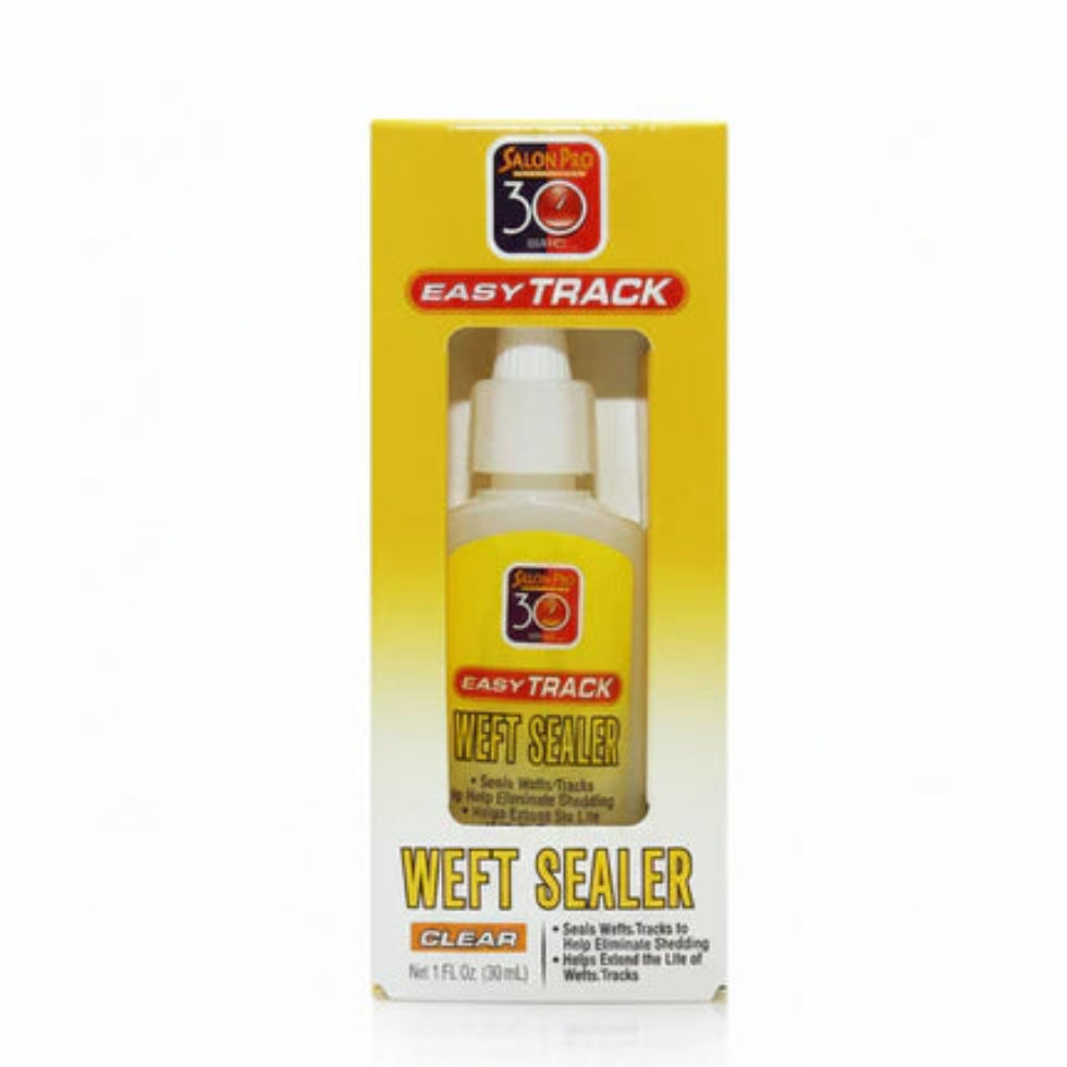 salon pro 30 sec easy track weft sealer 1oz strong weft bonding solution for hair extensions and reduced shedding
