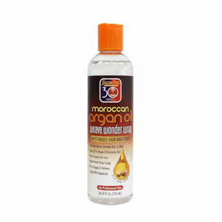 salon pro 30 sec moroccan argan oil weave wonder wrap clear 8oz hair and scalp protection for weave installation
