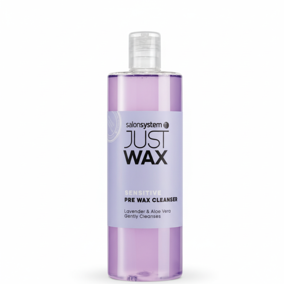 Salon System Just Wax sensitive pre wax cleanser with aloe and lavender gently cleanses skin