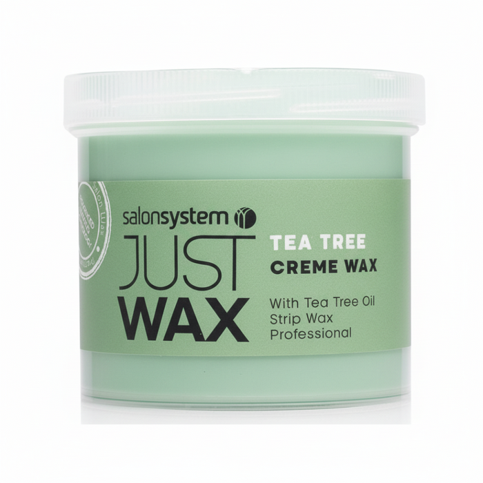 Salon System Just Wax Tea Tree Cream Wax 450g | Professional Strip Wax