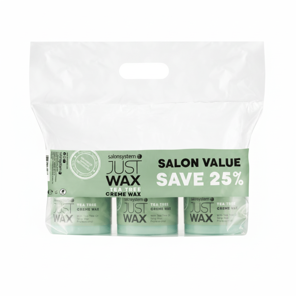 Salon System Just Wax tea tree cream wax with tea tree oil professional strip wax for hair removal
