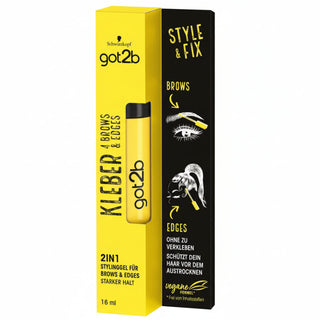 Schwarzkopf Glued 4 Brows and Edges super strong hair gel 16ml for sleek hold and edge styling
