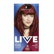 Schwarzkopf LIVE 043 red passion permanent hair dye for vibrant bold red color and glossy salon shine