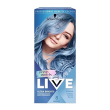 schwarzkopf live p121 denim steel semi permanent ultra brights hair color cool denim blue fashion dye for creative and modern styling