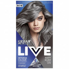 Schwarzkopf LIVE U72 dusty silver permanent hair dye for soft silver blonde salon quality results