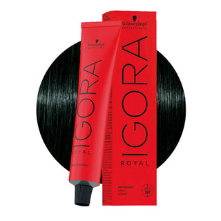 Schwarzkopf Professional IGORA ROYAL 3-22 Extra Intense Dark Ash Brown Hair Colour 60ml for cool ash brown color, gray coverage, and professional salon result