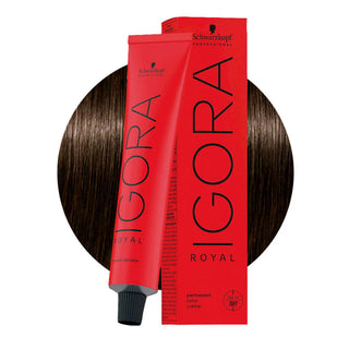 Schwarzkopf Professional IGORA ROYAL 4-0 Medium Brown Hair Colour 60ml for rich medium brown color, gray coverage, and professional salon results.