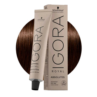 Schwarzkopf Professional IGORA ROYAL 4-60 Natural Chocolate Medium Brown Hair Colour 60ml for rich chocolate brown color, gray coverage, and professional salon results.