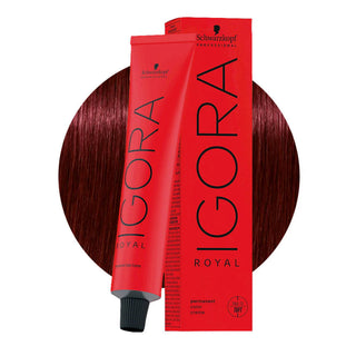 Schwarzkopf Professional IGORA ROYAL 4-88 Extra Red Medium Brown Hair Colour 60ml for intense red-brown color, gray coverage, and professional salon result
