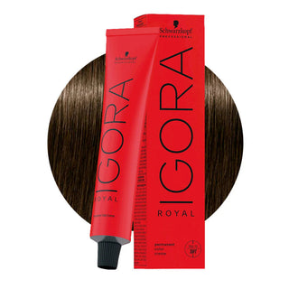 Schwarzkopf Professional IGORA ROYAL 5-0 Light Brown Hair Colour 60ml for natural light brown color, gray coverage, and professional salon results.