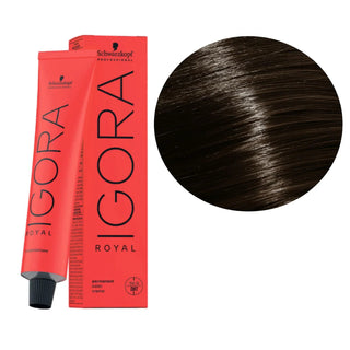 Schwarzkopf Professional IGORA ROYAL 5-0 Light Natural Brown Hair Colour 60ml for natural brown color, gray coverage, and salon results.