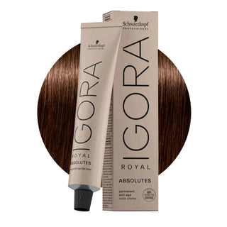 Schwarzkopf Professional IGORA ROYAL 5-60 Castano Chiaro Cioccolato Naturale Hair Colour 60ml for natural chocolate brown color, gray coverage, and salon results.