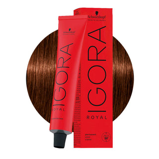 Schwarzkopf Professional IGORA ROYAL 5-7 Copper Light Brown Hair Colour 60ml for vibrant copper brown color, gray coverage, and professional salon results.