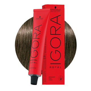 Schwarzkopf Professional IGORA ROYAL 6-1 Cendré Dark Blonde Hair Colour 60ml for cool ash blonde color, gray coverage, and salon results.