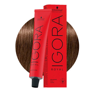Schwarzkopf Professional IGORA ROYAL 6-46 Dark Blonde Beige Chocolate Hair Colour 60ml for soft beige chocolate color, gray coverage, and salon results.