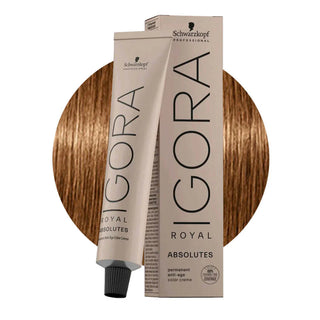 Schwarzkopf Professional IGORA ROYAL 7-50 Natural Medium Golden Blonde Hair Colour 60ml for warm golden blonde color, gray coverage, and salon results.