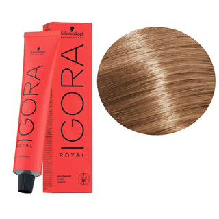 Schwarzkopf Professional IGORA ROYAL 7-65 Golden Chocolate Medium Blonde Hair Colour 60ml for warm golden chocolate blonde color, gray coverage, and salon results.
