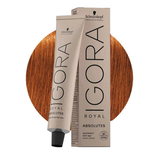 Schwarzkopf Professional IGORA ROYAL 7-70 Medium Natural Copper Blonde Hair Colour 60ml for warm copper blonde color, gray coverage, and salon results.