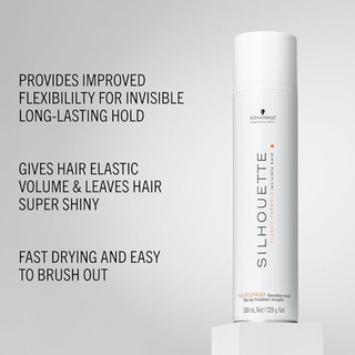 Schwarzkopf Silhouette Flexible Hairspray 300ml for light hold natural shine and soft brushable styling finish