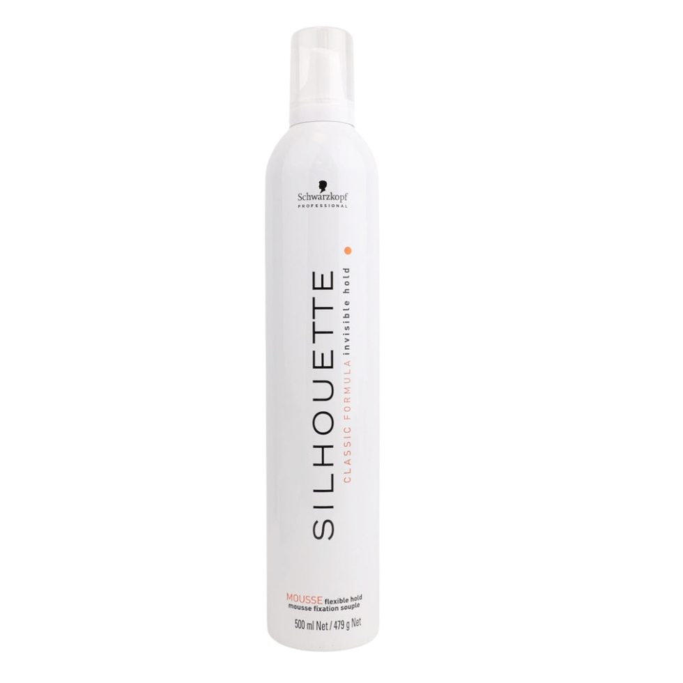 Schwarzkopf Silhouette Flexible Hold Mousse for invisible hold bounce and natural volume hair styling