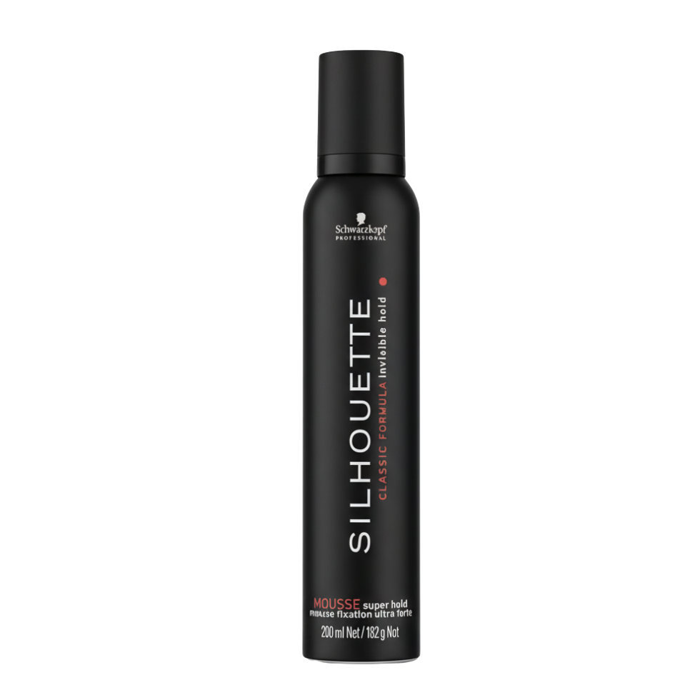 Schwarzkopf Silhouette Super Hold Hair Mousse 182ml for strong invisible hold and volume styling
