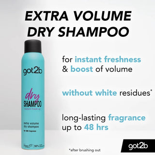 Got2b Extra Volume Dry Shampoo 200ml | Long-Lasting Freshness & Lift
