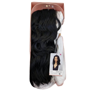 Sensational synthetic lace wig teased midi layered volume natural look