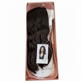 Sensational synthetic lace wig teased midi layered volume natural look
