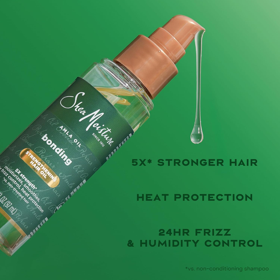Shea moisture amla oil bonding hair oil for strengthening repair and frizz control shine treatment