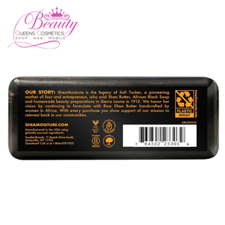 Shea Moisture African Black Soap Bar with Shea Butter for Troubled Skin 8oz
