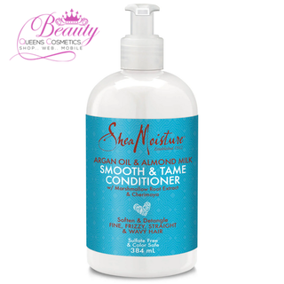 Shea Moisture Argan Oil & Almond Milk Smooth & Tame Conditioner 384ml | Frizz-Free Hair