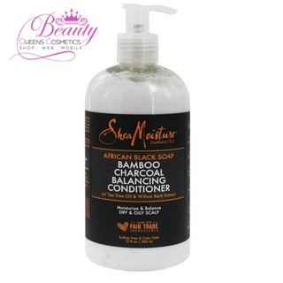 Shea Moisture African Black Soap Bamboo Charcoal Balancing Conditioner 13oz | Detox & Hydrate Hair