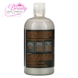 Shea Moisture African Black Soap Bamboo Charcoal Deep Cleansing Shampoo 13oz | Detox & Nourish Hair