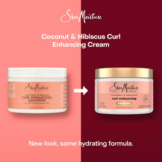 Shea Moisture Coconut & Hibiscus Curl Enhancing Smoothie 12oz | Defined, Frizz-Free Curls