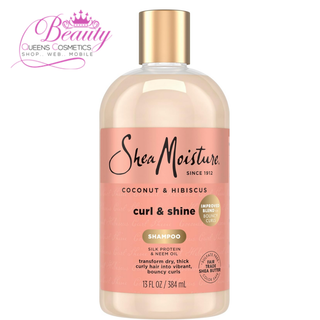 Shea Moisture Coconut & Hibiscus Curl & Shine Shampoo 384ml | Hydrate & Define Curls